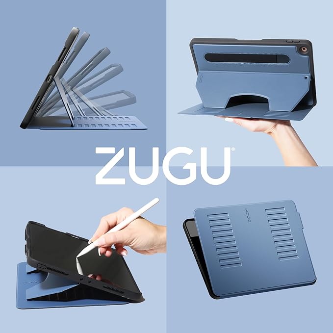ZUGU CASE for iPad 10.9 Inch Case iPad 11th/10th Generation (A16 2025/2022), Slim Protective Magnetic Stand & Sleep/Wake Cover 11th/10th Gen iPad Stand, Model #s A2696, A2757, A2777, Stealth Black