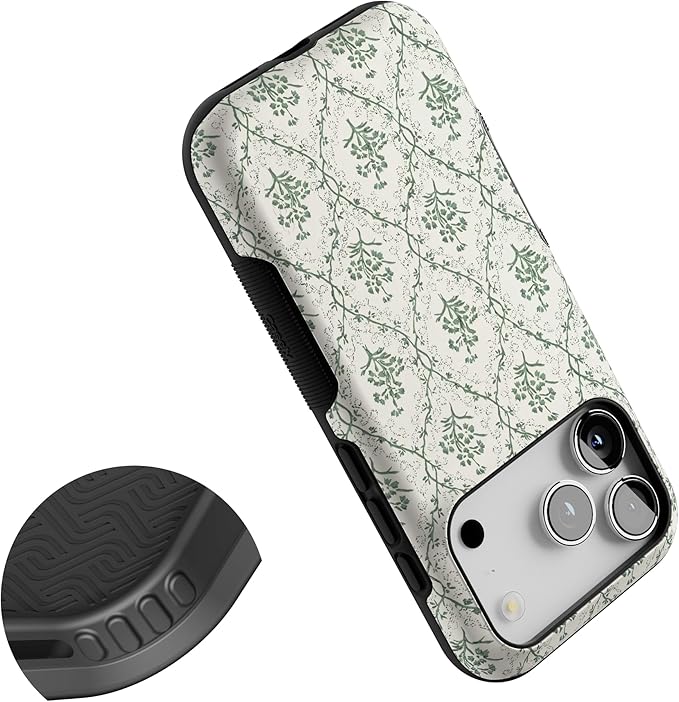 Casely iPhone 17 Pro Case | Sage Tapestry | Floral Vines | Bold Protective Design | Compatible with MagSafe