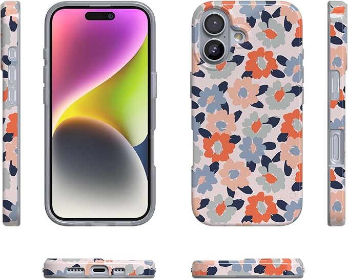 Casely iPhone 17 Case | Field of Flowers | Pastel Floral | Compatible with MagSafe | Classic Ultra Slim Design
