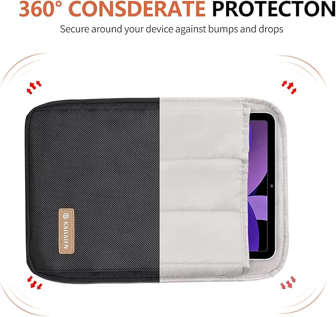 7-9 Inch Tablet Sleeve Bag, Ipad Bag for iPad mini 6/5/4/3/2,Samsung Galaxy Tab A7 Lite 8.7" / Tab A 8.0",Kindle 2022/10/9/8/7/6,eReader,with Removable Shoulder Strap (Black)