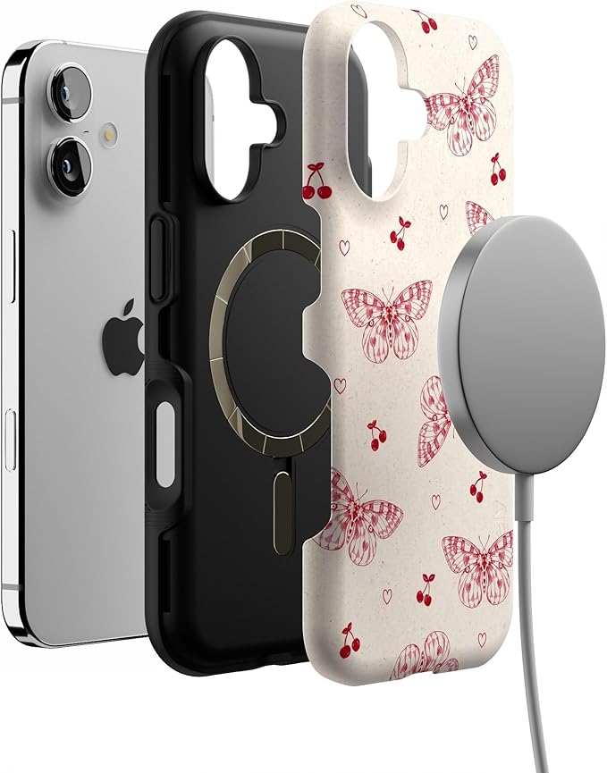 Casely iPhone 17 Case | Heart Flutters | Butterfly | Bold Protective Design | Compatible with MagSafe