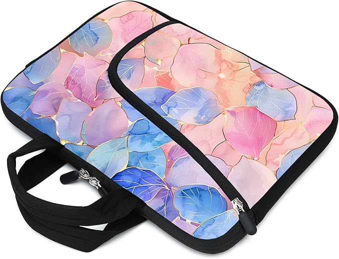Laptop Sleeve - 11.6-12.2 inches Chromebook, Ultrabook & Tablet Case with Neoprene Handle & Two Pockets (Leaf)