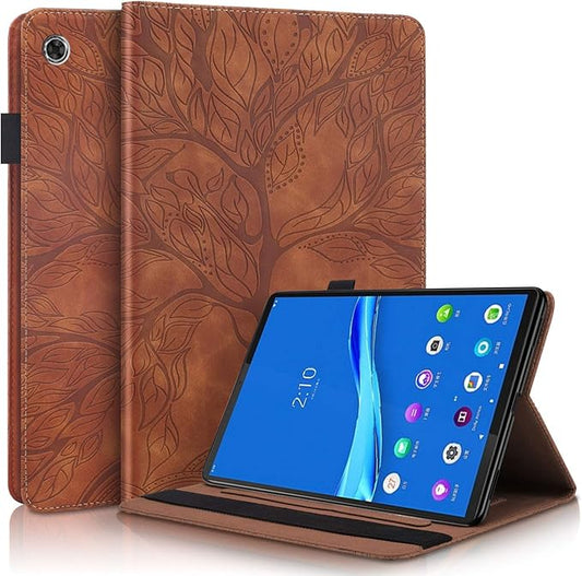 Case for Lenovo Tab M10 FHD Plus 10.3 inch 2020 Model PU Leather Folio Stand Cover Shell with Pencil Holder and Card Slot for Lenovo Tab M10 Plus (2nd Gen) TB-X606F / TB-X606X Tablet - Brown