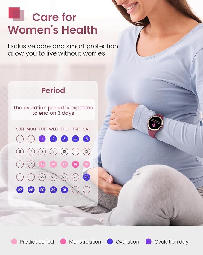 Smart Watch, Smart Watches for Women Men with 400+ Watch Face, 70+ Sport Modes, 24/7 Heart Rate, Sleep Monitor, Answer/Make Calls, Waterproof Activity Fitness Tracker for Android & iPhone (Wine Red)