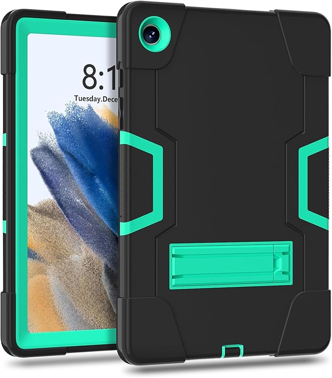 Case for Galaxy Tab A9 Plus 11 inch (2023), High Impact Protective Heavy Duty Shockproof Kickstand Cover for Samsung Galaxy Tab A9+ Plus 11" Model (SM-X210/X215/X216) Black+Mint Green
