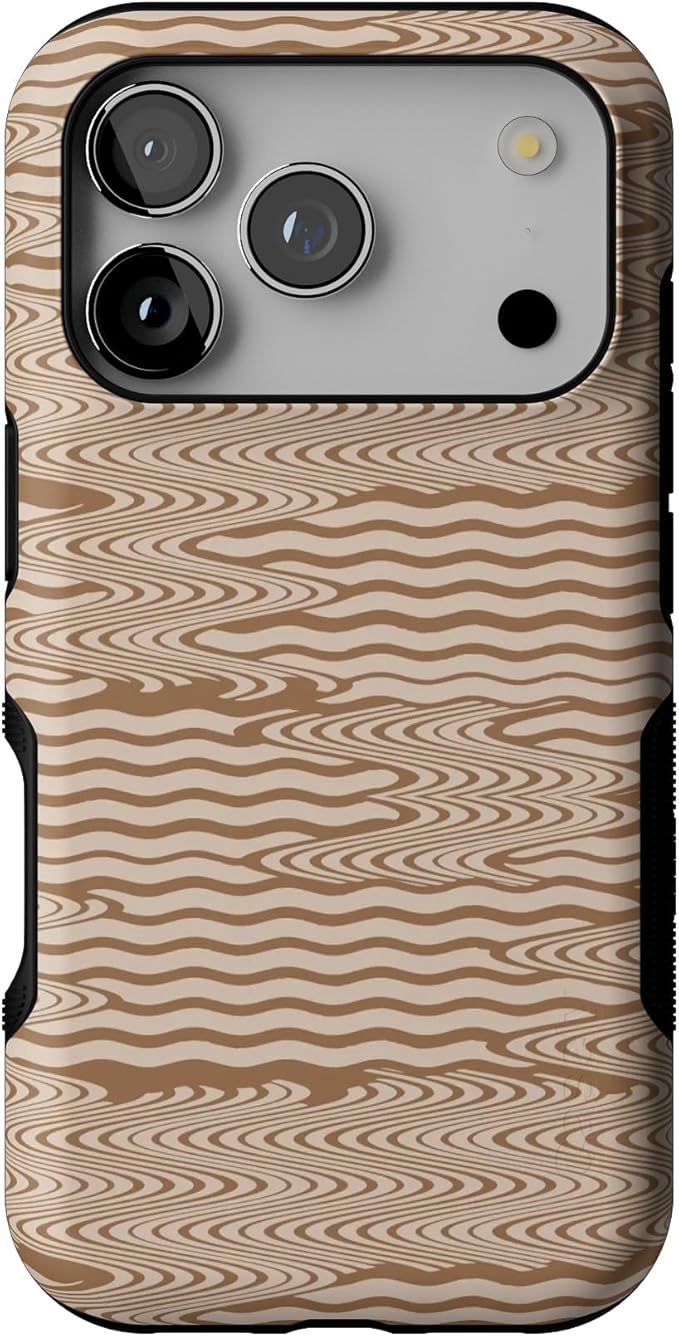 Casely iPhone 17 Pro Case | Mocha Ripple | Brown Waves | Bold Protective Design | Compatible with MagSafe