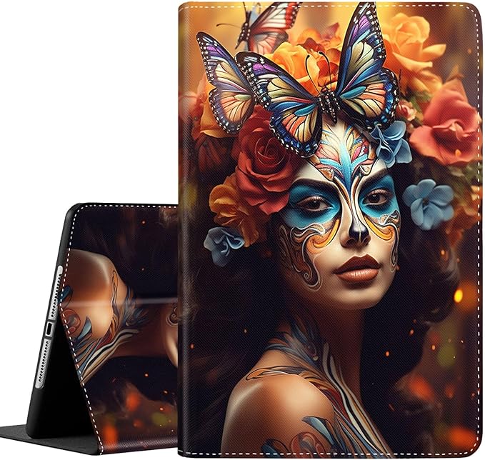 Case for Galaxy Tab A9 Plus ， Auto Sleep/Wake Multi-Angle Viewing Slim Folio Stand Cover for Samsung Galaxy Tab A9+/A9 Plus 11 Inch 2023 (SM-X210/X216/X218), Butterfly Girl