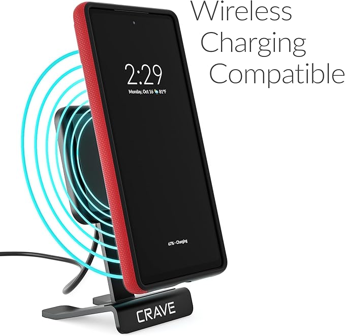 Crave Dual Guard for Google Pixel 6a Case, Shockproof Protection Dual Layer Case for Google Pixel 6a - Red