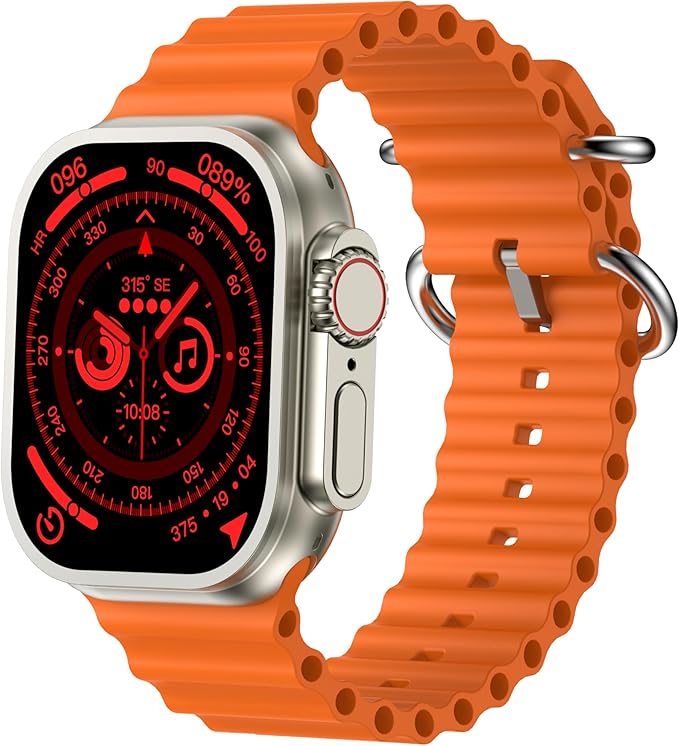 Generic Marvin X 2024 Smart Watch, 2.2-inch Display, 49mm Case, Exercise/Sleep Tracking, Water Resistant, iOS/Android Compatible, Orange