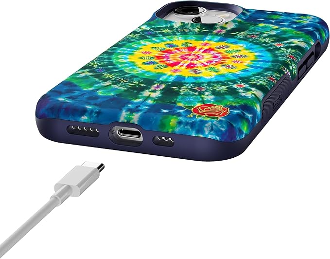 Casely iPhone 14 Case | Veneta Tapestry | Grateful Dead Tie Dye | Compatible with MagSafe | Bold Protective Design