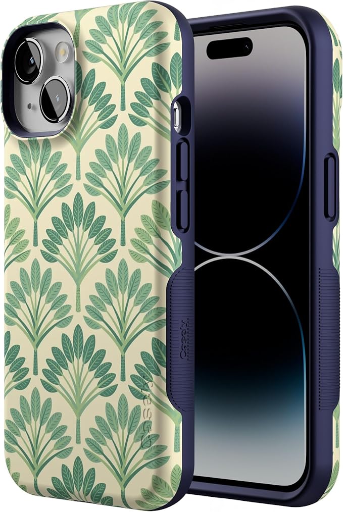 Casely iPhone 14 Case | Palm Royale | Palm Beach | Compatible with MagSafe | Bold Protective Design