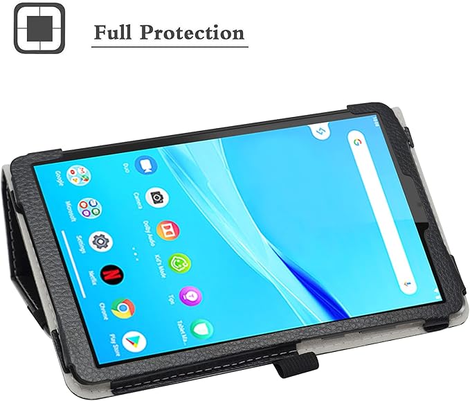 Bige for Lenovo Tab M8 Tablet Case - PU Leather Folio 2-Folding Stand Cover for Lenovo Tab M8 8" Tablet, Black