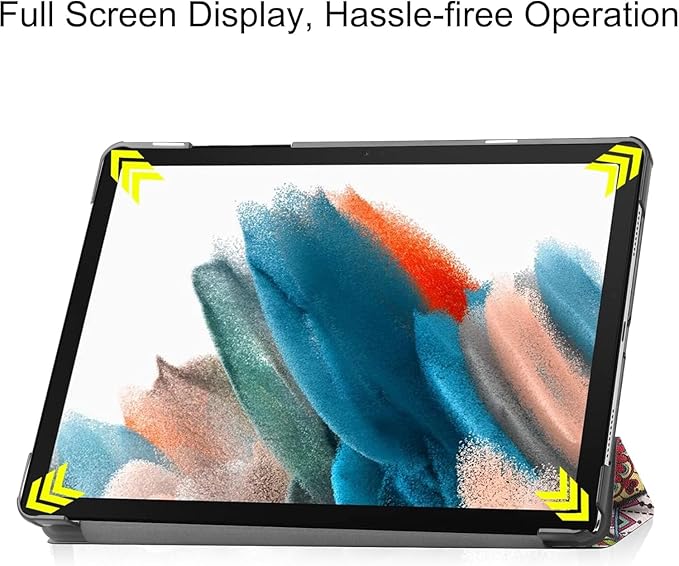 Smart Case for Samsung Galaxy Tab S10+ 2024/Tab S9 FE+/S9+ 2023 12.4-Inch, Ratesell Lightweight Trifold Stand Smart Case Cover with Auto Wake/Sleep Mandala