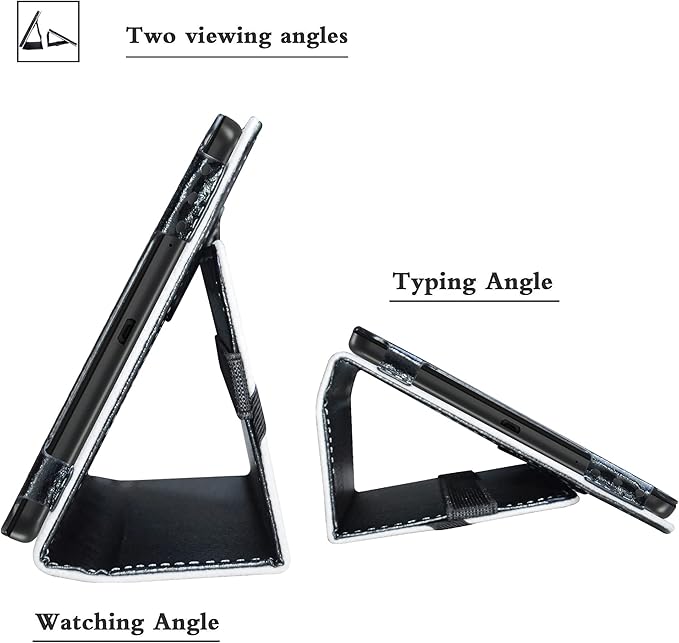 Bige for Lenovo Tab M8 Tablet Case - PU Leather Folio 2-Folding Stand Cover for Lenovo Tab M8 8" Tablet, Black