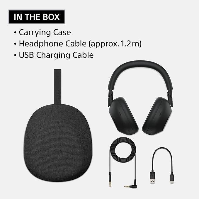 Sony WH-1000XM6 The Best Noise Canceling Wireless Headphones, HD NC Processor QN3, 12 Microphones, Adaptive NC Optimizer, Mastered by Engineers, Studio-Quality, 30-Hour Battery, Black