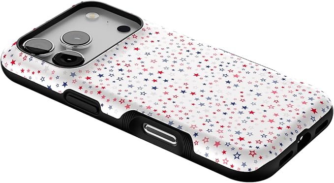 Casely iPhone 17 Pro Case | Seeing Stars | Red, White & Blue | Bold Protective Design | Compatible with MagSafe