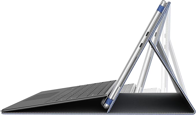 Laptop Case for Microsoft Surface Pro 1st Edition 12-inch, PU Leather Tablet Protective Cover with Multi-Angle Built-in Kickstand & Pen Holder, (Blue)