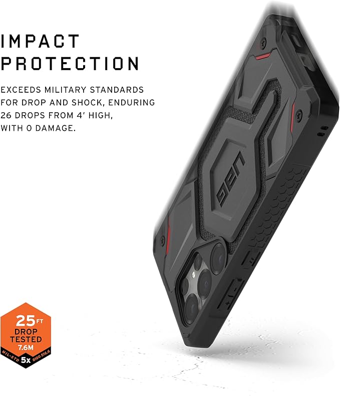 URBAN ARMOR GEAR UAG for Samsung Galaxy S25 Ultra Case 6.9" Monarch Pro - Compatible with Magnetic Charging Premium Rugged Military Drop Tested Protective Cover, Kevlar Black