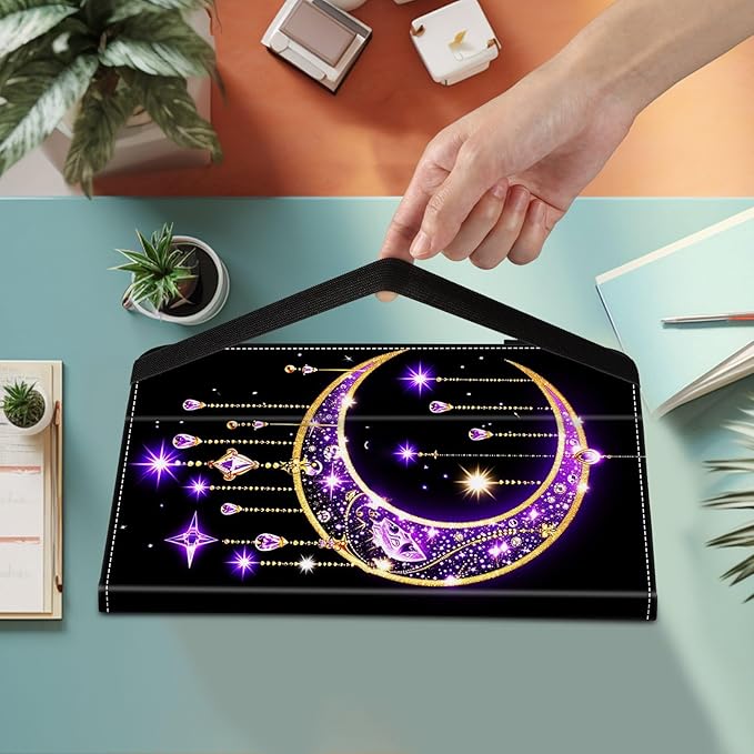 Case for Samsung Galaxy Tab A9 Plus/A9+ 5G 11 Inch 2023 Model (SM-X210/X216/X218),Card Slot PU Leather TPU Case Pen Holder Auto Wake Sleep,Moon Stars