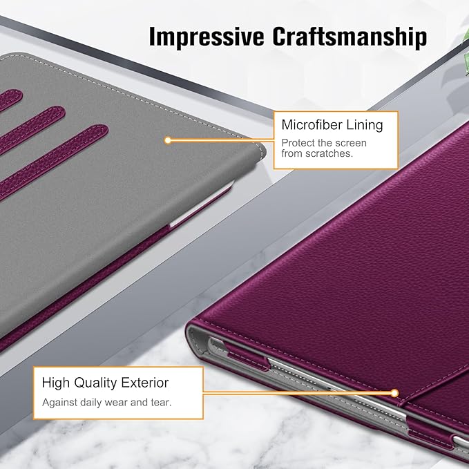 Fintie Case for iPad 9th / 8th / 7th Generation (2021/2020/2019) 10.2 Inch - [Corner Protection] Multi-Angle Viewing Stand Cover with Pocket & Pencil Holder, Auto Sleep Wake, Purple