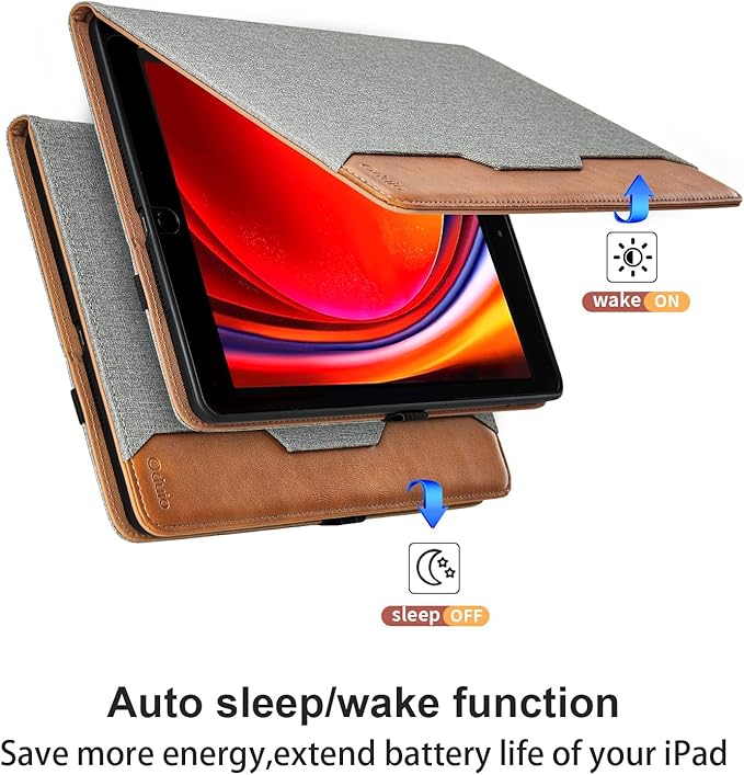 Case for Samsung Galaxy Tab S10 Plus 2024/S9 FE+/S9 Plus 12.4 Inch 2023 - Model SM-X820/X826B/X610/X616B/X810/X816B with S Pen Holder and Pocket, PU Leather Folio Stand Cover Auto Wake/Sleep, Grey