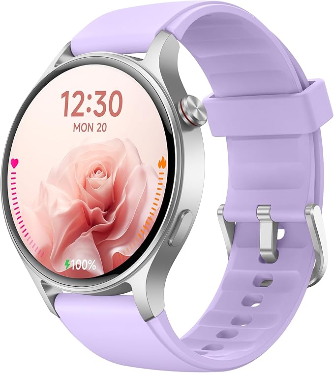 Fitpolo Smart Watch for Women,1.3" AMOLED Touchscreen Fitness Tracker, Make/Answer Calls, Heart Rate SpO2 Monitor, IP68 Waterproof, Sleep & Activity Tracking Smartwatch for Android Phones iPhone