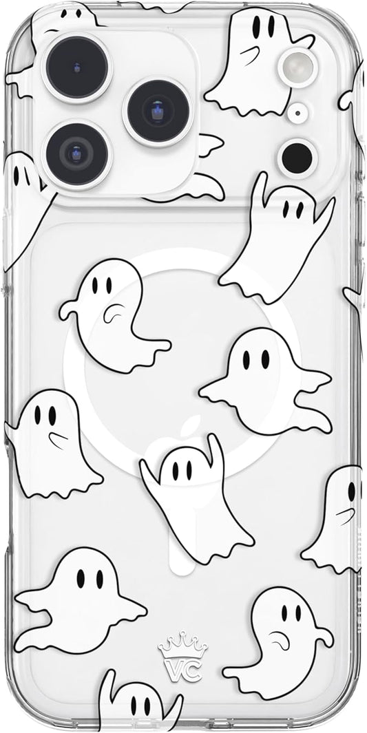 VELVET CAVIAR Case for iPhone 17 Pro Max | Compatible with MagSafe | 10ft Drop Tested | Halloween Cases for Women | Ghosted Clear