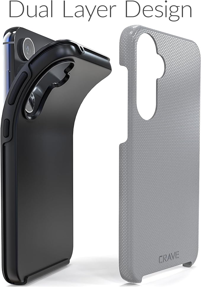 Crave Dual Guard Compatible with Samsung Galaxy S23 FE Case - Shockproof Protection with Dual Layer Design, Slate