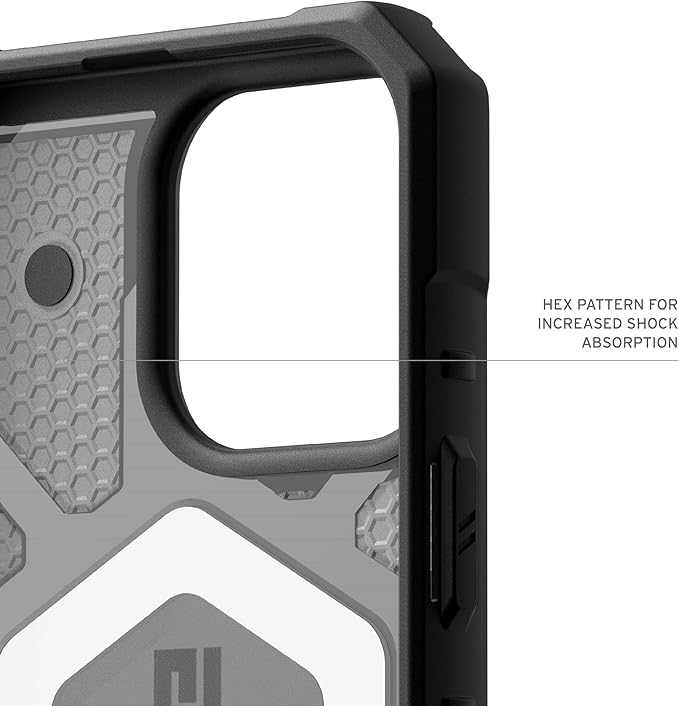 URBAN ARMOR GEAR UAG Designed for iPhone 16 Pro Max Case 6.9" Pathfinder Clear - Compatible with MagSafe Charging Rugged Shockproof Anti-Slip Military Grade Protective Cover, Ash