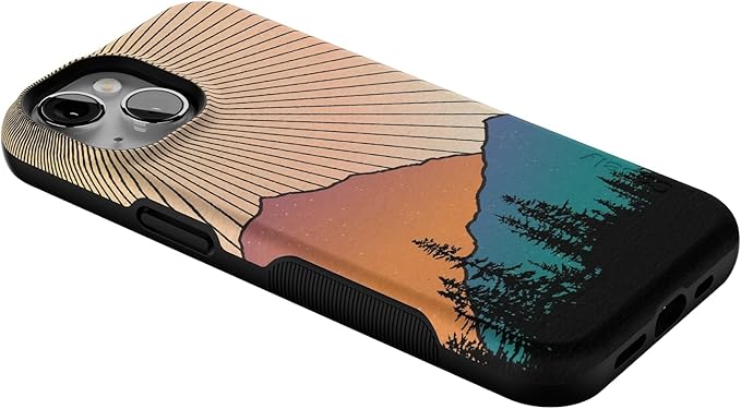 Casely iPhone 14 Case | Golden Hour | Mountain Sunset | Compatible with MagSafe | Bold Protective Design