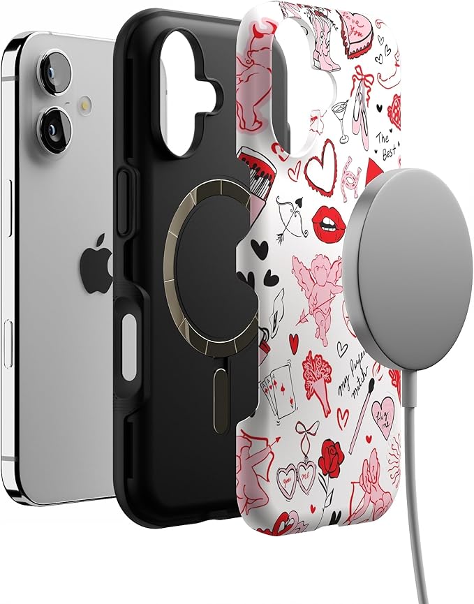Casely iPhone 17 Case | Cupid's Touch | Collage | Bold Protective Design | Compatible with MagSafe