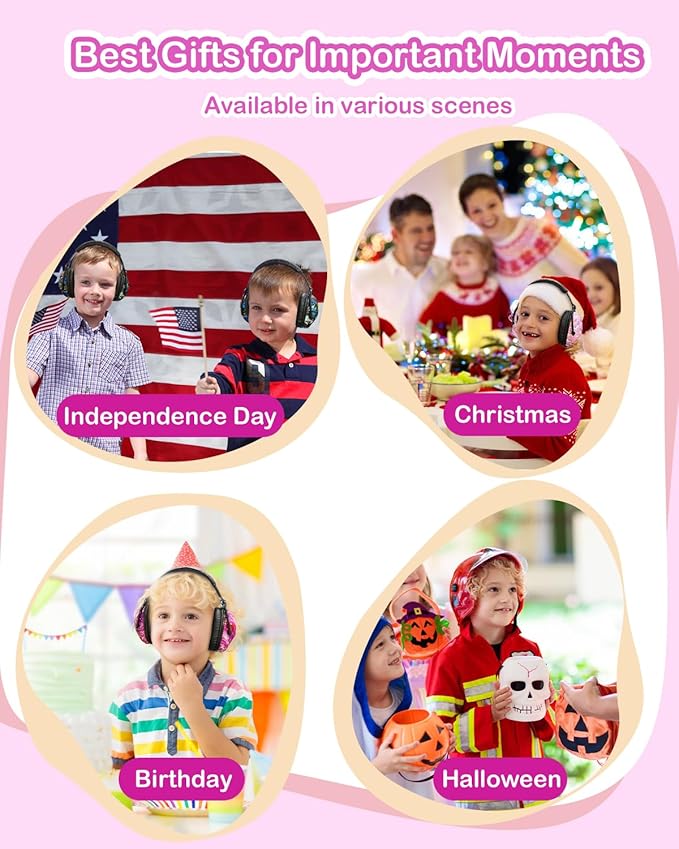 ZOHAN Kids Ear Protection 3 Pack, Noise Canceling Headphones for Monster Jam, Concerts, Fireworks, Air Shows, Autism