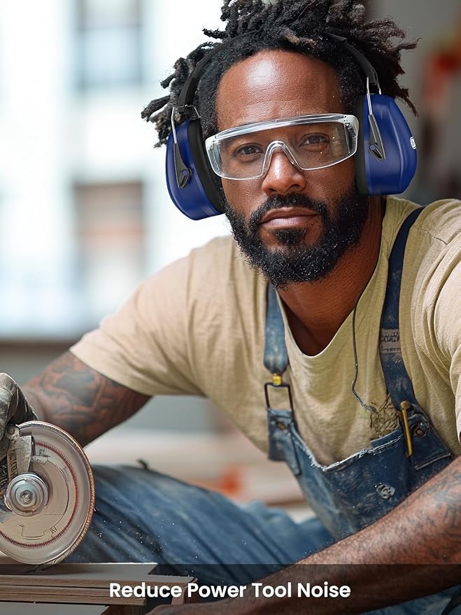 Dr.meter Ear Protection Ear Muffs, 31dB Noise Cancelling Headphones for Shooting Gun Range with Adjustable Headband, Noise Reduction Earmuffs for Adults Kids Autism Sensory, Yard Work, Mowing