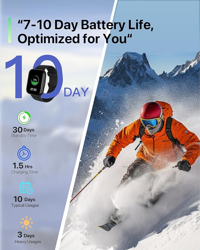 Smart Watches for Men Women - 1.83" HD Dynamic Dial 2025 Fitness Tracker with 100 Sports Modes, Heart Rate/Sleep Monitor, IP68 Waterproof, Bluetooth Call & Music Control for iPhone/Android