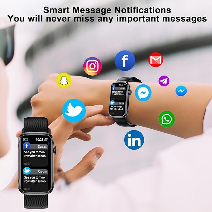 Smart Watch, Smartwatch for Men Women with 24 Sport Modes, IP68 Waterproof Fitness Tracker with 24/7 Heart Rate/Sleep/SpO2 Monitor, Step Tracker, Pedometer, Activity Tracker for Android iOS