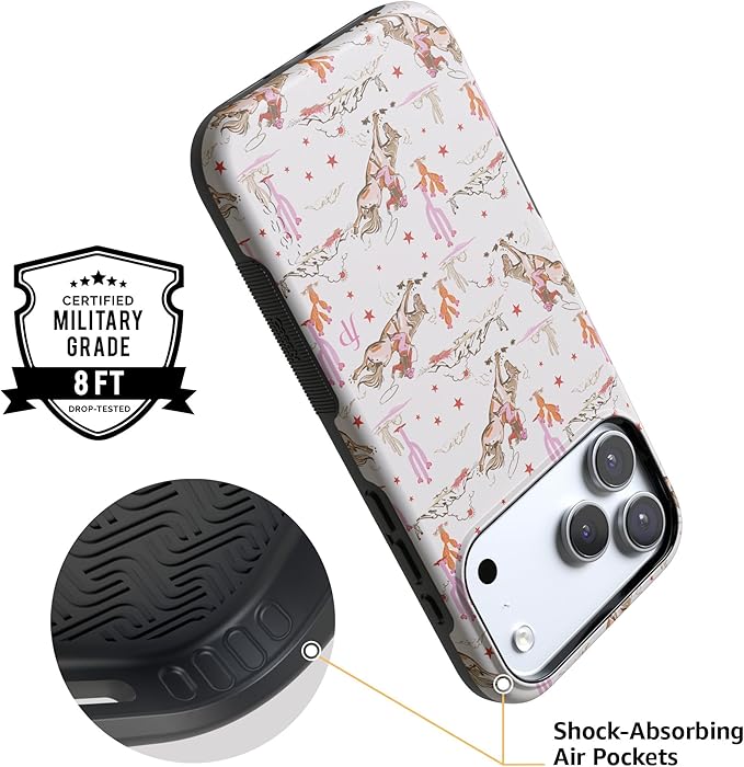 Casely iPhone 17 Pro Case | Cowgirl Canyon | FashionPass x Casely | Compatible with MagSafe | Bold Protective Design
