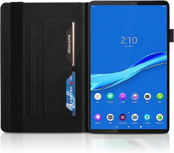 Case for Lenovo Tab M10 HD 2nd Gen 10.1 Inch 2020 Case Premium PU Leather Folio Stand Cover with Pen Holder Card Pocket for Lenovo Tab M10 HD 2nd Gen 10.1" TB-X306F / TB-X306X – Black
