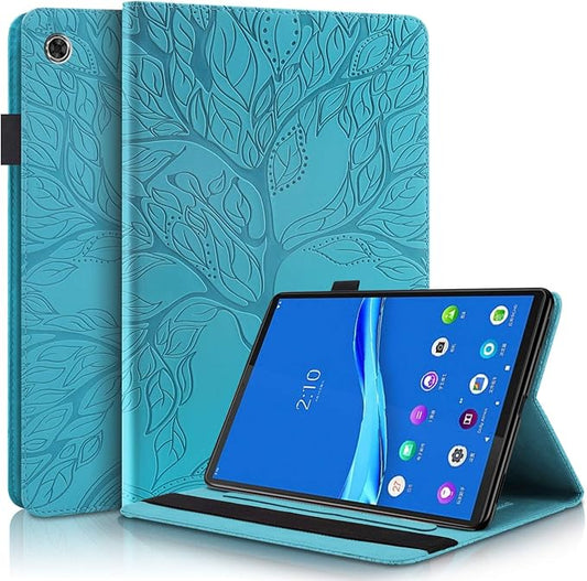 Case for Lenovo Tab M10 FHD Plus 10.3 inch 2020 Model PU Leather Folio Stand Cover Shell with Pencil Holder and Card Slot for Lenovo Tab M10 Plus (2nd Gen) TB-X606F / TB-X606X Tablet - Turquoise