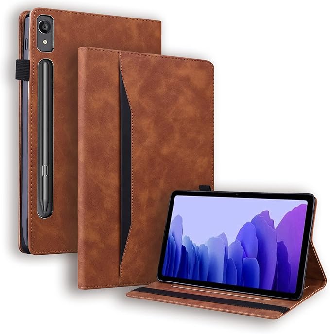 Case for Lenovo Tab P11 Pro (2nd Gen) / Tab P11 Pro Gen 2 11.2 inch Magnetic PU Leather Folio Stand Shell Cover Foldable Card Holder Multi-Angle Tab P11 Pro 2022 11.2",Brown