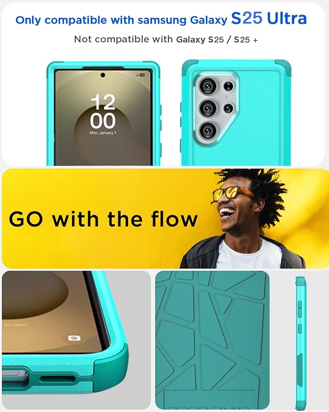 AICase for Samsung Galaxy S25 Ultra Case,3-Layer Heavy Duty Pocket-Friendly Rugged Durable Military Grade Protection Shockproof/Drop Proof/Dust Proof Protective Cover for Galaxy S25 Ultra 2025_3