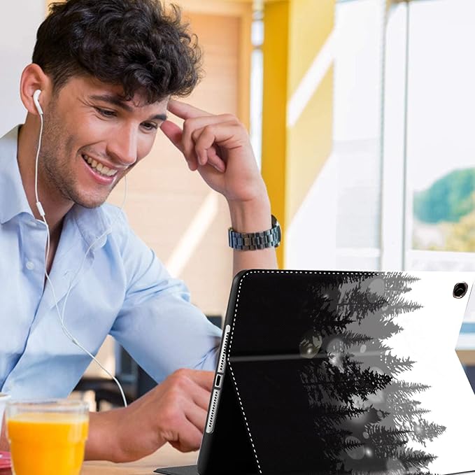 Case for Samsung Galaxy Tab A9 Plus 11 inch 2023，Slim Fit Foldable Standing Cover Case with Auto Sleep/Wake for Galaxy Tab A9+ 11’2023 (SM-X210/X216/X218)，Misty Forest Pattern