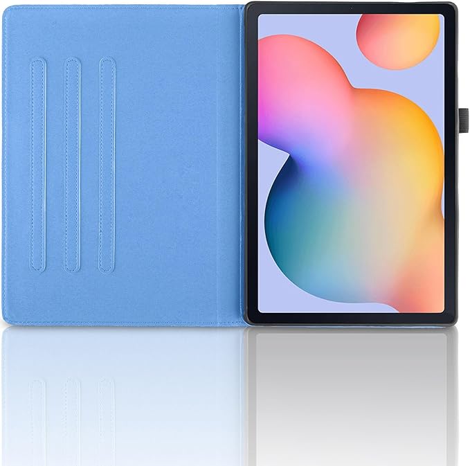 Rotating Case for Samsung Galaxy Tab A7 10.4'' 2022/2020 PU Leather Protective Cover Lightweight Flip Stand with Card Holder for Galaxy Tablet Model T500/T503/T505/T507-Turquoise