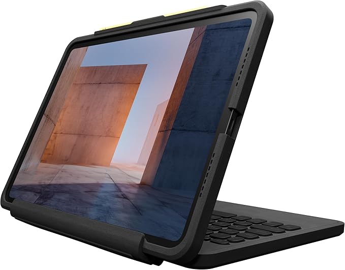 ZAGG Rugged Book iPad Pro 11-inch (M4) Keyboard Case - Durable Magnetic-Hinged, 6.6 Feet Drop Protection, Backlit Laptop-Style Keys, Multi-Device Pairing, Detachable Keyboard