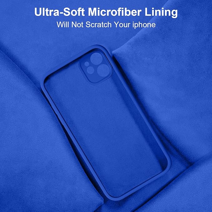 Vooii Compatible with iPhone 11 Case 6.1 inch, Soft Liquid Silicone with [Anti-Scratch Microfiber Lining] [Flat Edge] [Camera Protection] Shockproof Phone Case for iPhone 11 - Klein Blue