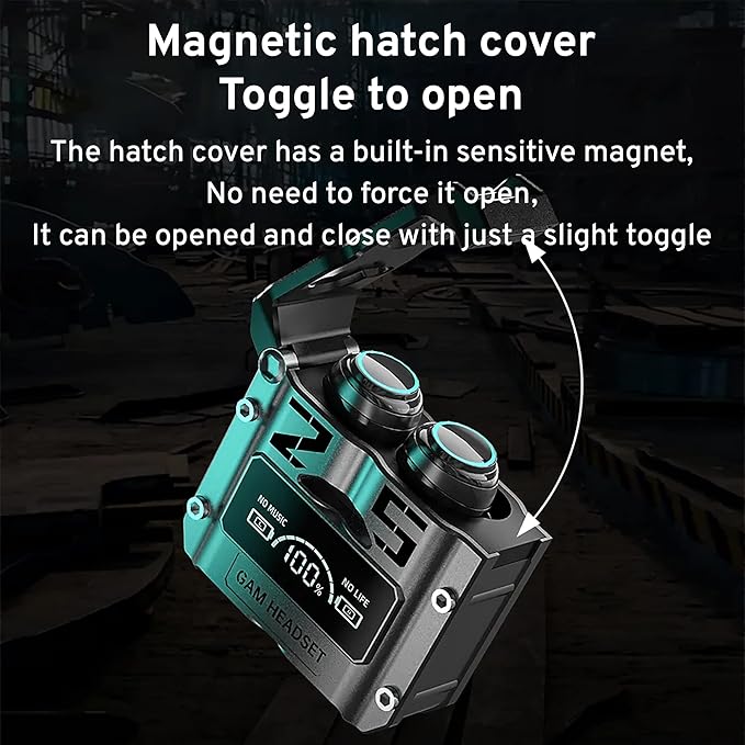 M25 BT5.3 Wireless Sport Earbuds with Environment Noise Cancelling, IPX7 Waterproof, Bluetooth Stereo, 4 Built-in Microphones, Premium Sound and Deep Bass (Black)