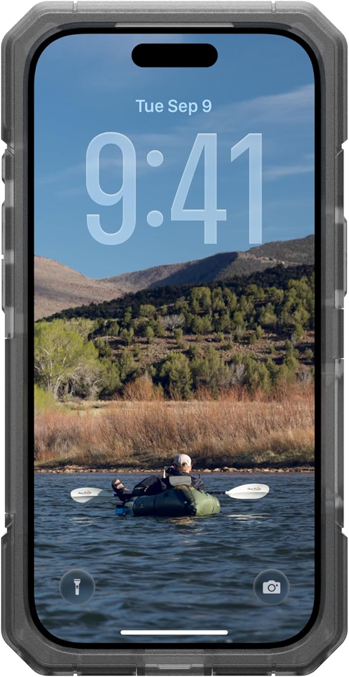 URBAN ARMOR GEAR UAG Designed for iPhone 17 Pro Case Trooper - Compatible with MagSafe Full Body with Port Protection Transparent Military Grade Full Body Protective Cover, Clear/Ash