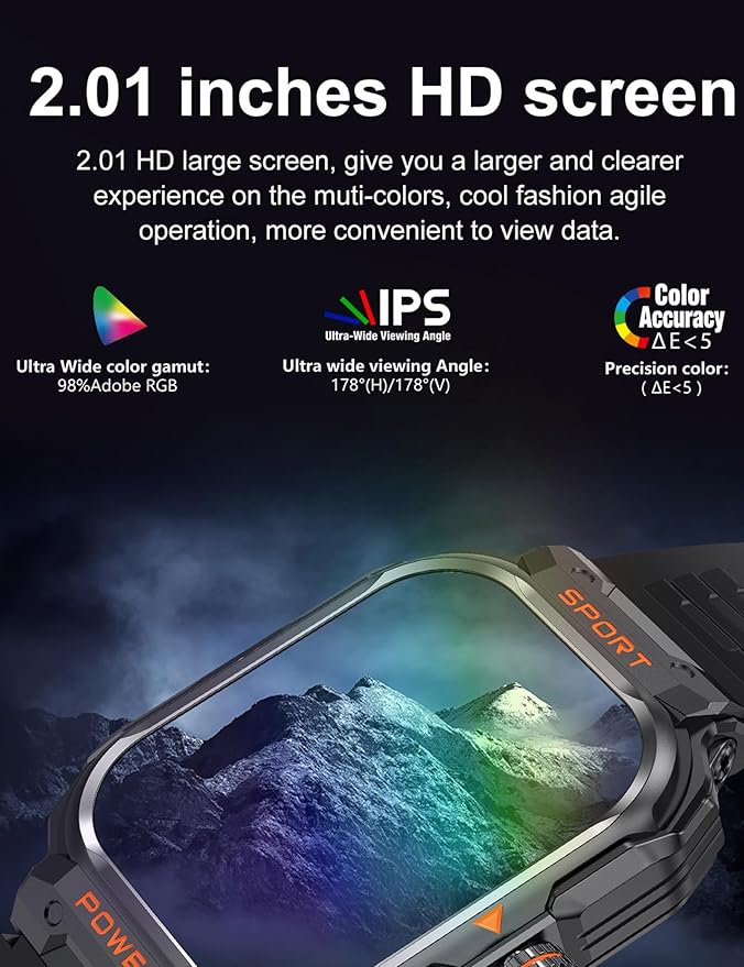 ZJX Smart Watch with Earbuds,2.01" HD Touch Screen Headset Sports Smart Watch for Man Women for iPhone Android,Bluetooth Fitness Tracker Smartwatch, Message Notification, Answer, Dial Calls