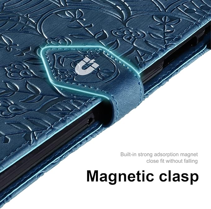 Case for Samsung Galaxy Tab A9 Plus 11 Inch 2023 Tablet Cover PU Leather Magnetic Closure Protective Card Slots Wallet for Samsung Galaxy Tab A9 Plus 11 Inch 2023 Blue