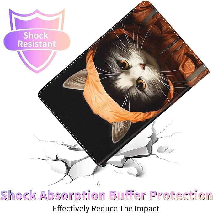 Case for Galaxy Tab A9 Plus ， Auto Sleep/Wake Multi-Angle Viewing Slim Folio Stand Cover for Samsung Galaxy Tab A9+/A9 Plus 11 Inch 2023 (SM-X210/X216/X218), Cute Cat