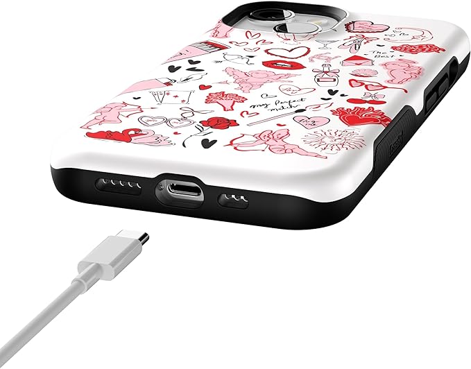 Casely iPhone 14 Case | Cupid's Touch | Collage | Compatible with MagSafe | Bold Protective Design